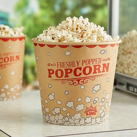 CARNIVAL KING Kraft 170 oz. Popcorn Bucket, 25PK 999VP170KR